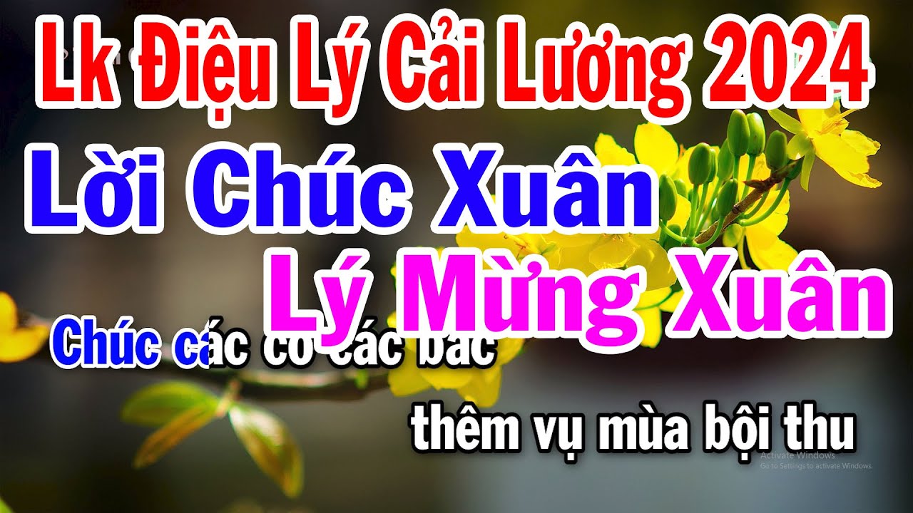 Karaoke Liên Khúc Điệu Lý Cải Lương 2024 | Lời Chúc Xuân | Lý Mừng Xuân
