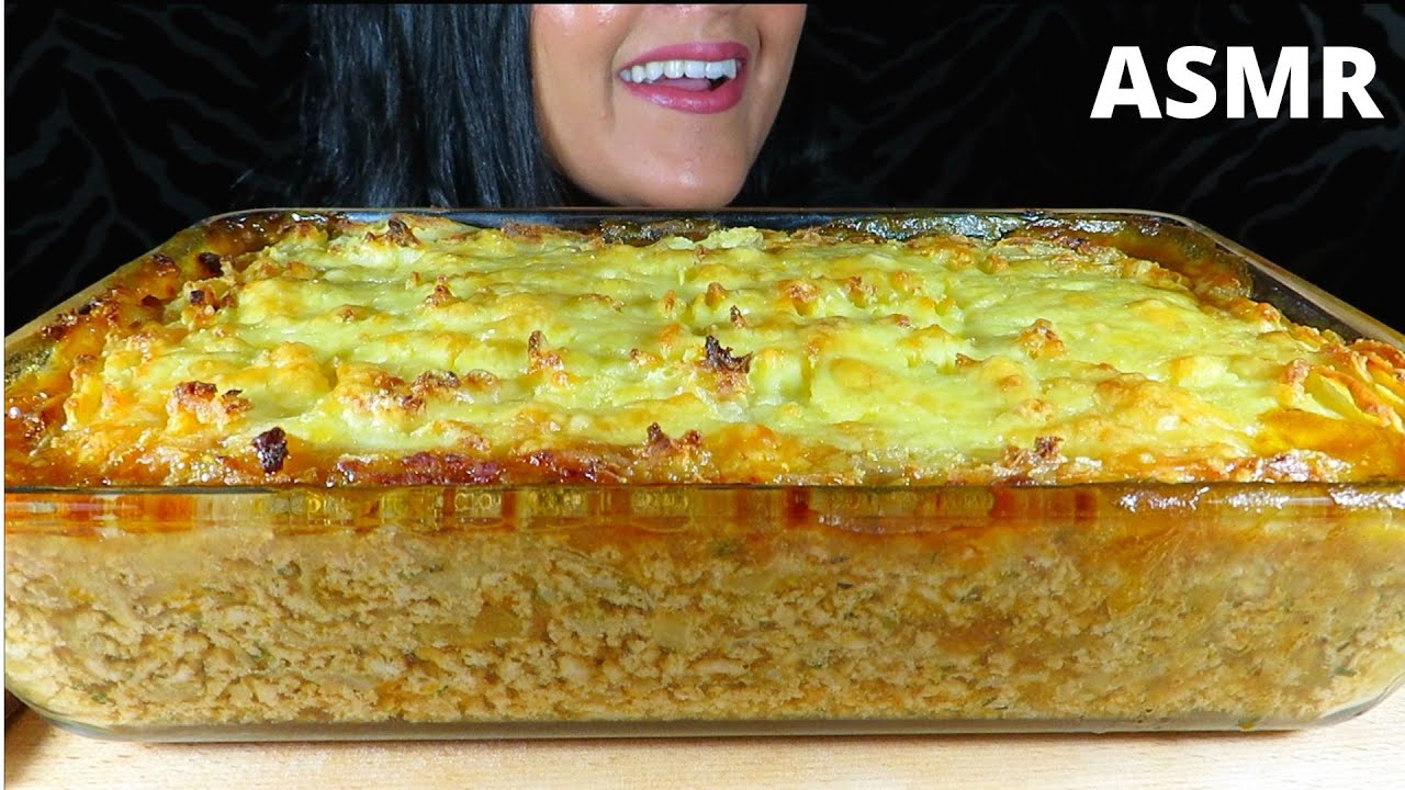 ASMR CHEESY SHEPHERDS PIE MUKBANG *NO TALKING* EATING SOUNDS, UK MUKBANG