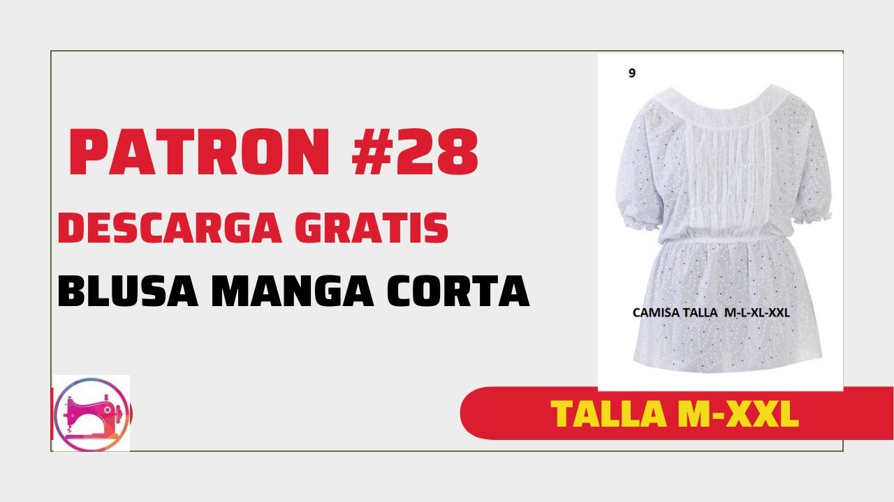 PATRON DE BLUSA 👚 BASICA, TALLA S-M-L EN PDF ✨