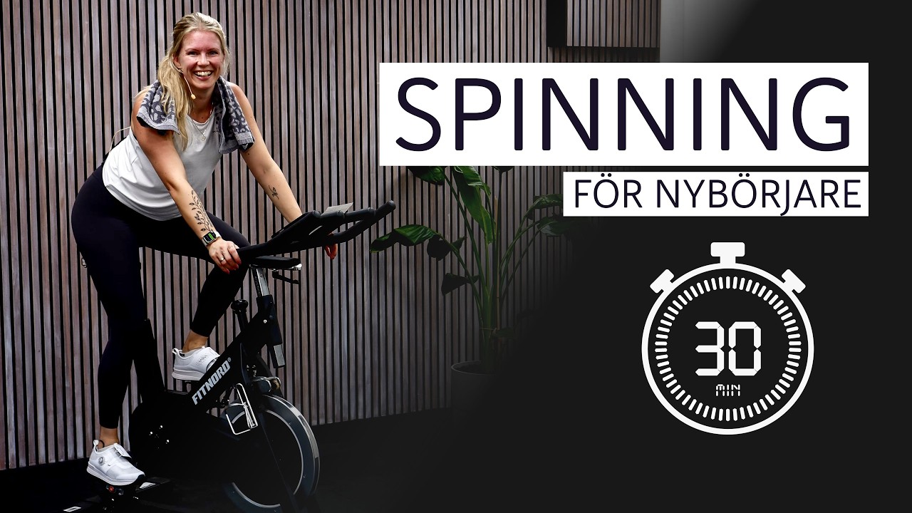 30 MINUTER SPINNING - bästa passet för nybörjare - genomgång av teknik och inställningar