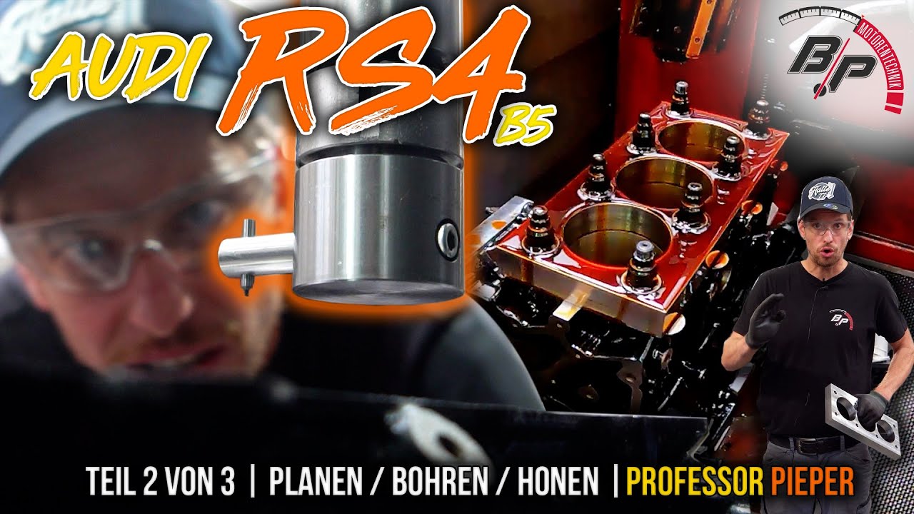 Block AUFBOHREN und NUTEN Stechen! Kupferringe für den RS4 | 3 Liter Umbau Teil 2/3 | THE TUNER