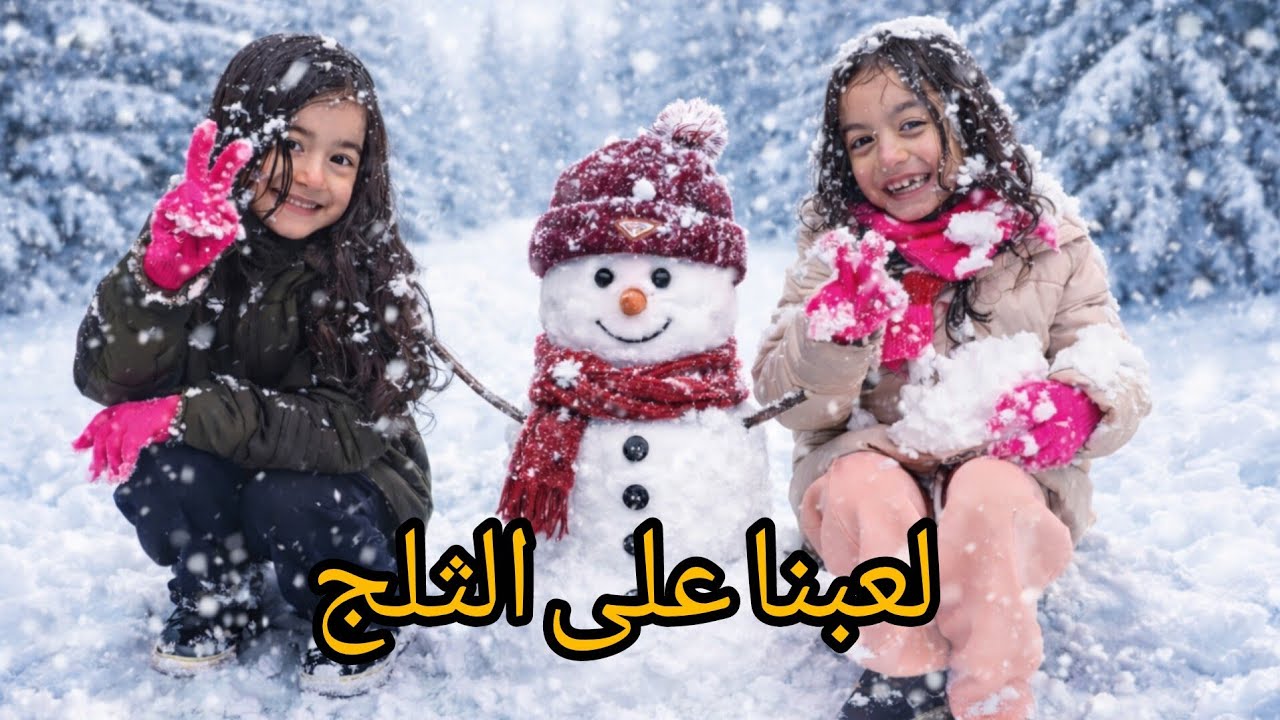 لعب بالثلج وصنع رجل الثلج مع فاطمة وريتاج ☃️💗 ريتاج وقعت بثلج 😂😂#فاطمة_وريتاج #شفا