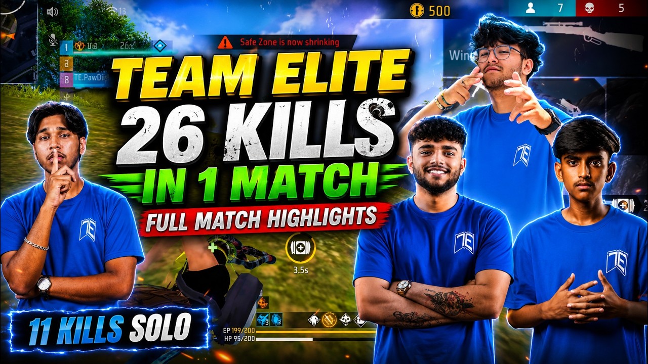 26 KILLS IN 1 MATCH BY TEAM ELITE | FULL MATCH HIGHLIGHTS | TEAM ELITE