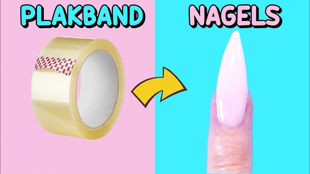 HOE MAAK JE NEP NAGELS VAN PLAKBAND in 5 Minuten &ndash; En VERWIJDEREN &ndash; Eenvoudig en Snel Nagel Hack