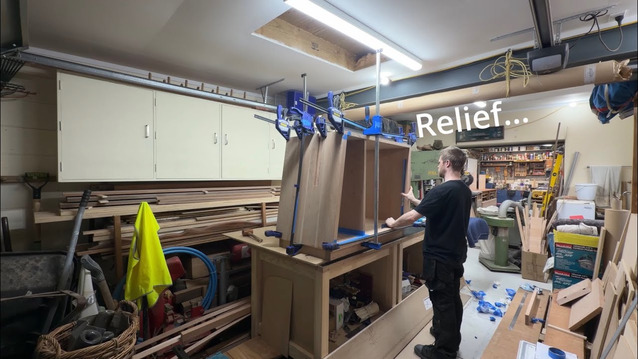 Building a Japanese Whiskey Cabinet from Solid Cherry - Part 9: The first major glue-up