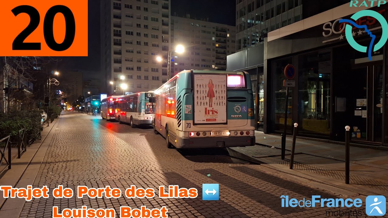 🚍BUS 20 (RATP) : Trajet à bord d'un Citelis 12 N⁰5311 (Toute la ligne en Trajet Complet)