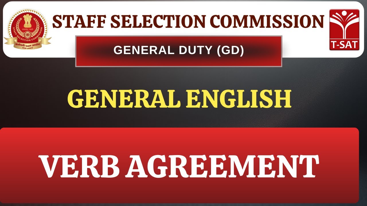 SSC GD | Competitive General English - Verb Agreement  | T-SAT