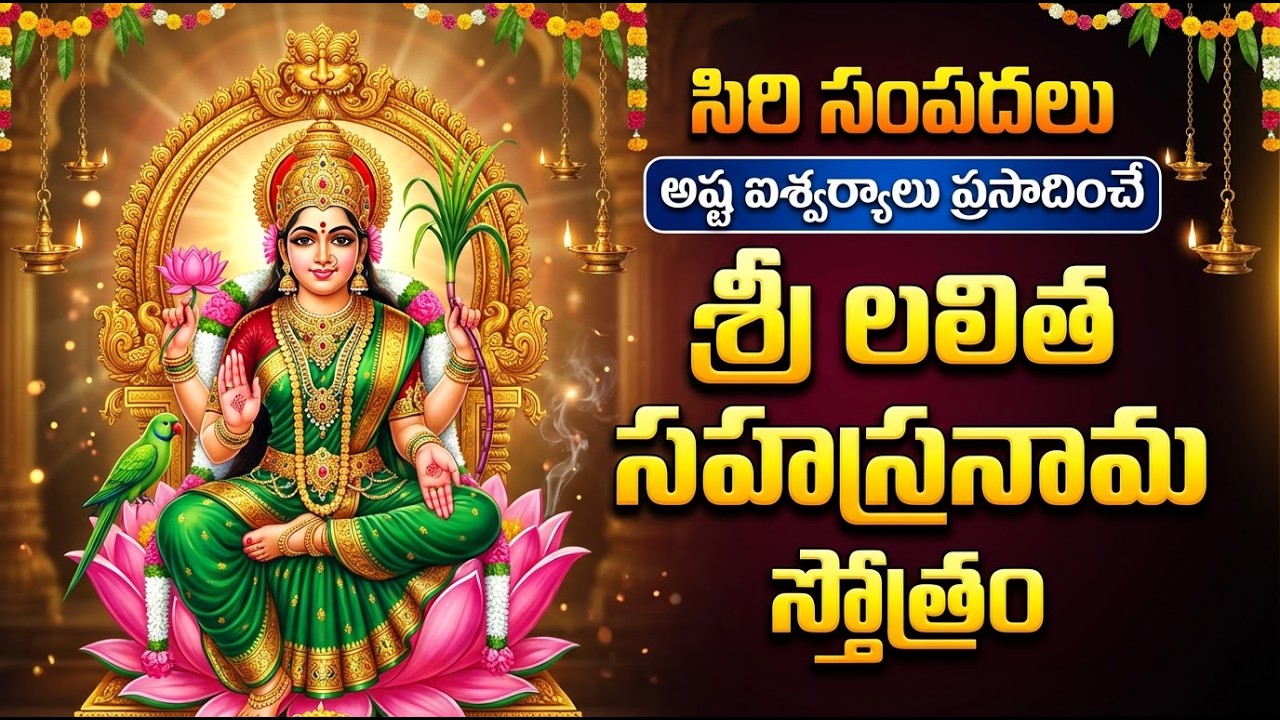 శ్రీ లలితా సహస్రనామం వింటే అమ్మవారి అపార కటాక్షం లభిస్తుంది | Lalitha Sahasranamam With Lyrics