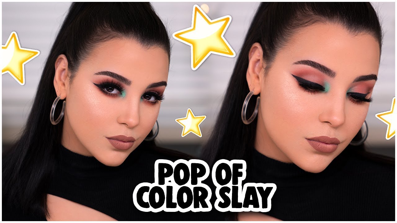 GRWM: QUICK & EASY POP OF COLOR MAKEUP TUTORIAL! | MakeupByAmarie