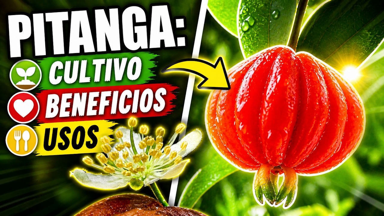 🟢PITANGA o ÑANGAPIRÍ 🍒 (Datos, Cultivo, Beneficios, Usos) SURINAM / CAYENNE / BRAZILIAN CHERRY TREE
