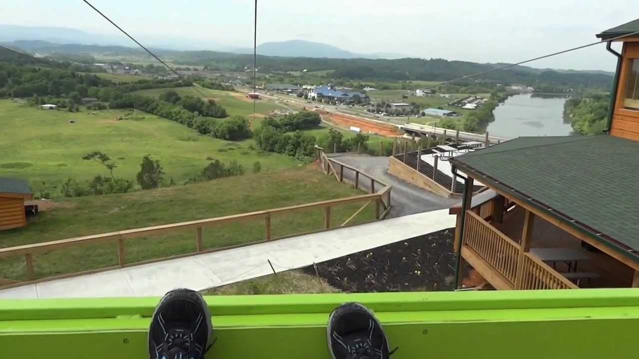 Wahoo Zipline Across the French Broad River & Sky Bridge, Sevierville, Tennessee - 5-7-2012