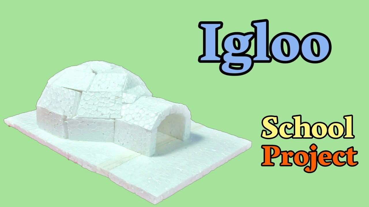 How To Make Igloo From Thermocol | DIY Art And Craft | Thermocol Craft For School Project