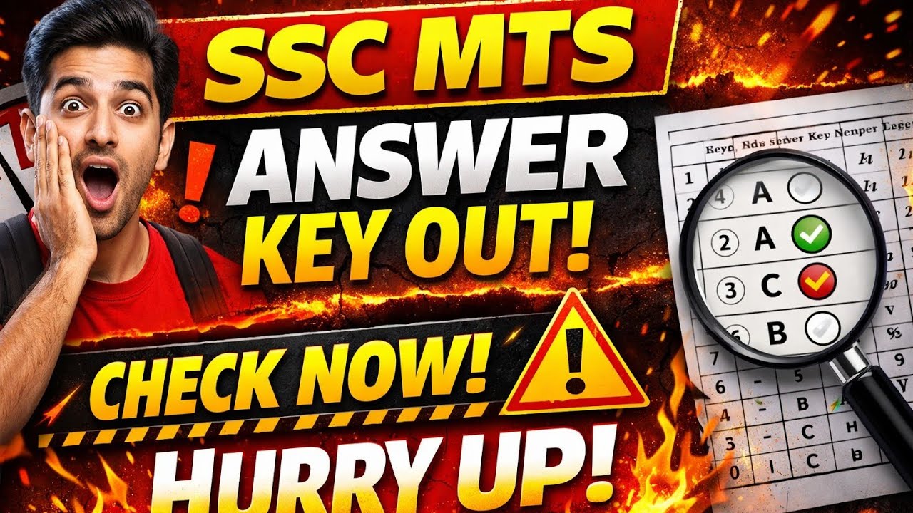 SSC MTS Answer Key Out 🚨 Check Now Before Link Closes!