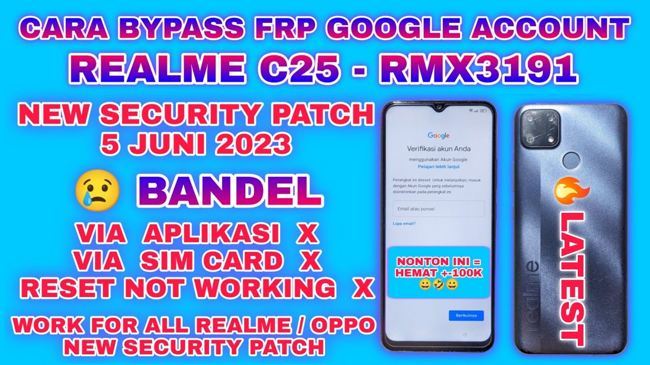 🔥 BYPASS FRP REALME C25 JUNI 2023 NEW SECURITY PATCH WORK FOR ALL REALME OPPO NEW SECURITY PATCH
