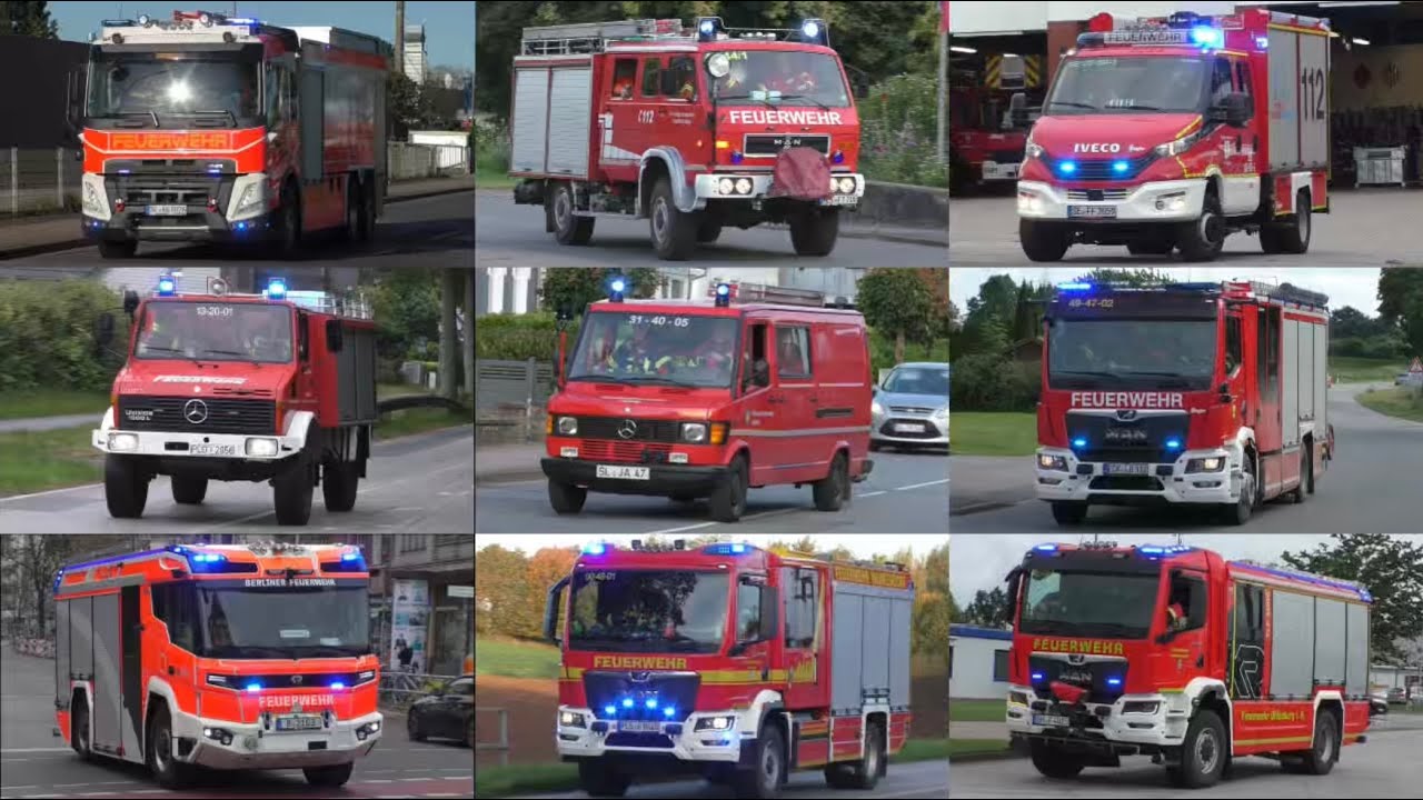 BEST OF Löschfahrzeuge der Feuerwehr | Einsatzfahrten