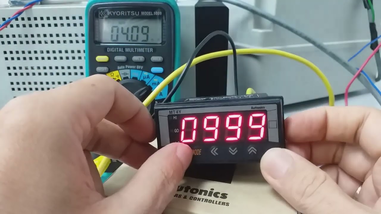 AUTONICS MT4Y AV 43  FREQUENCY  READING  &  SCALLING ANALOG OUTPUT