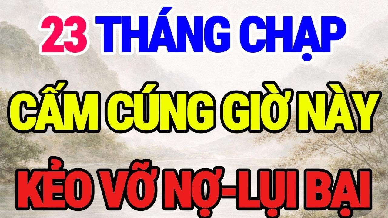 23 THÁNG CHẠP-TUYỆT ĐỐI KHÔNG CÚNG CUNG GIỜ NÀY, KẺO MANG HỌA CẢ NHÀ! #ongcongongtao