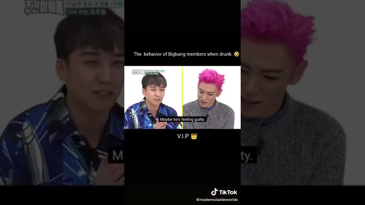 Personality Bigbang member when drunk  Daesung still holds the record for sexy men 🤣 #bigbang