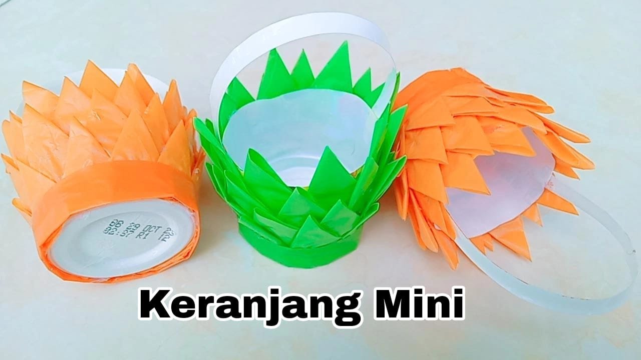 Ide Unik Keranjang Mini Dari Gelas Plastik Bekas Minuman