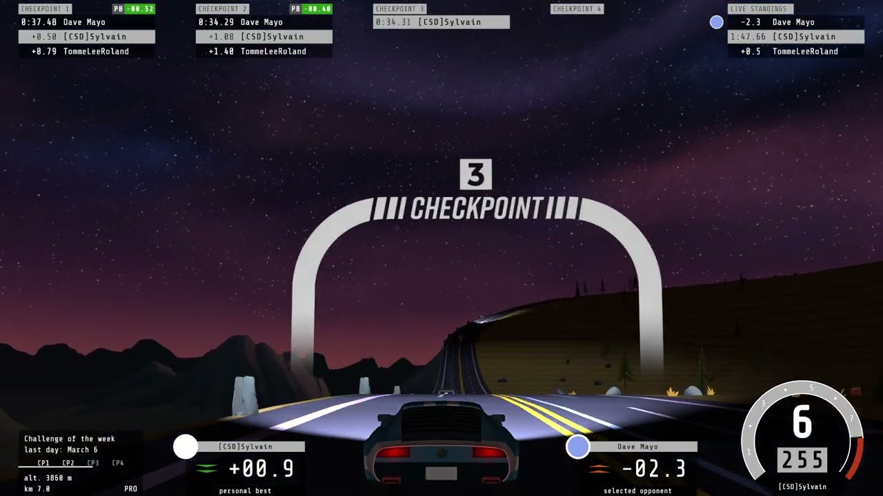 Improving my time in this week's race...