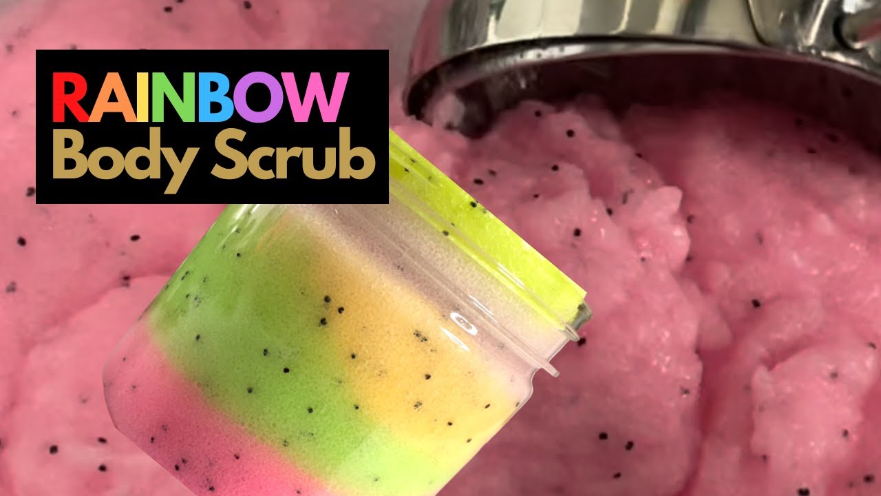 How to make an Emulsified Rainbow Sugar Scrub | Free Recipe