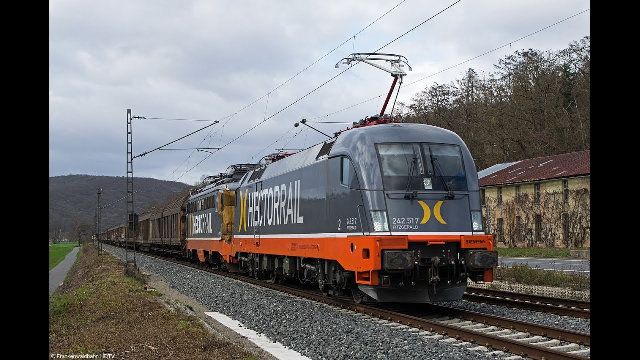 194 158, Hectorrail uvm. - Güterverkehr im Blockabstand zwischen Würzburg und Gemünden
