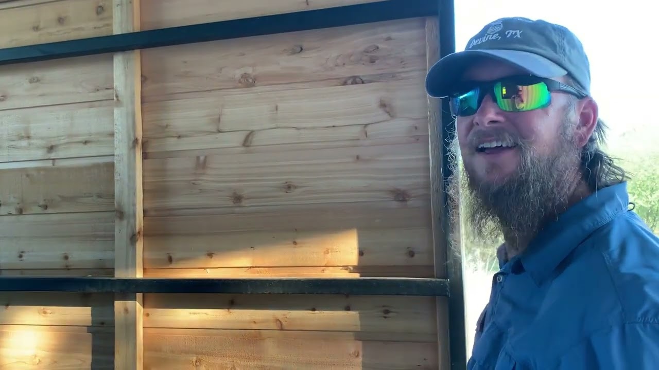 Shipping Container Barn Gets Cedar Siding - and Meet our Farm Dog in Training