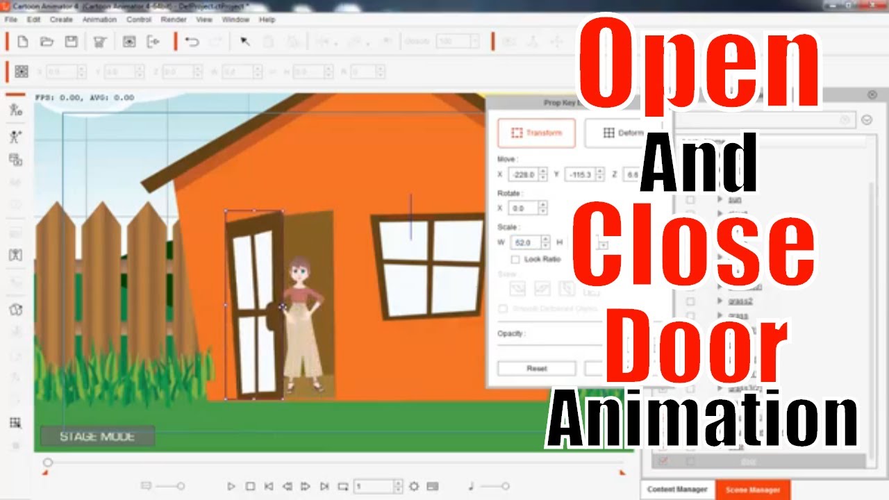 Open and close door animation - 2d animation tips & tricks by cartoon animator 4