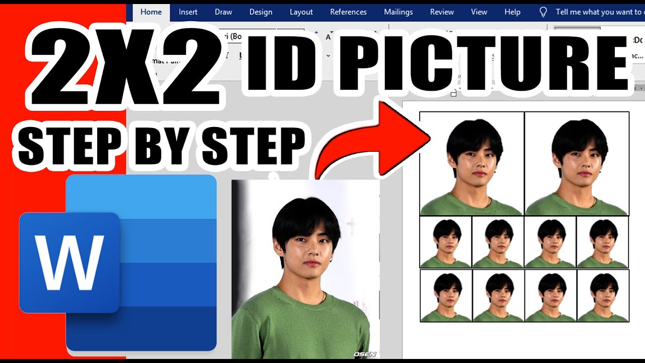 How to make 2x2 and 1x1 ID Picture using Microsoft Word | Tagalog Step by Step Tutorial