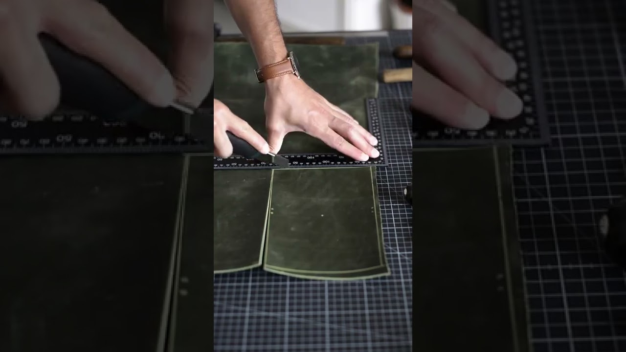 How to make a minimalist notebook cover? #asmr #handmade #leathercraft #shorts