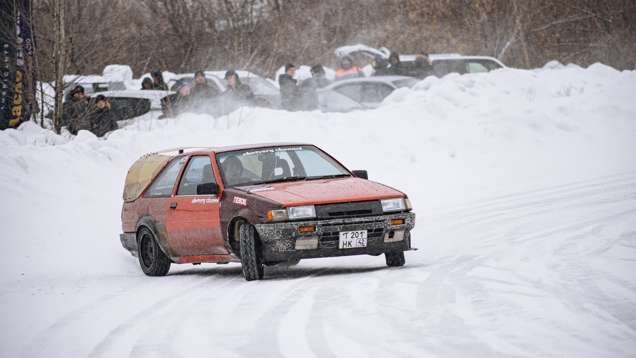 Ралли спринт. Новокузнецк. Победа на красной AE85 Trueno