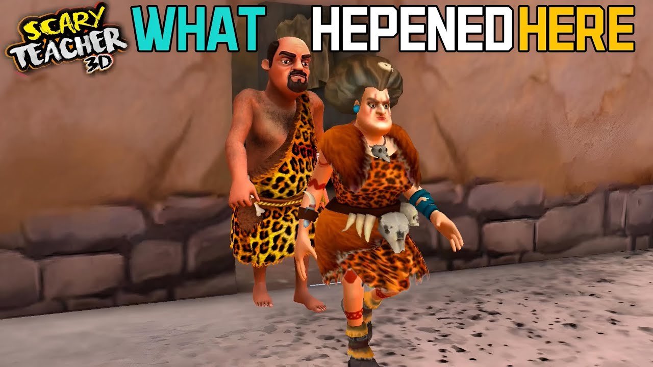 WHAT HAPPENED HERE 😲 SCARY TEACHER 3D STONE AGE GAMEPLAY