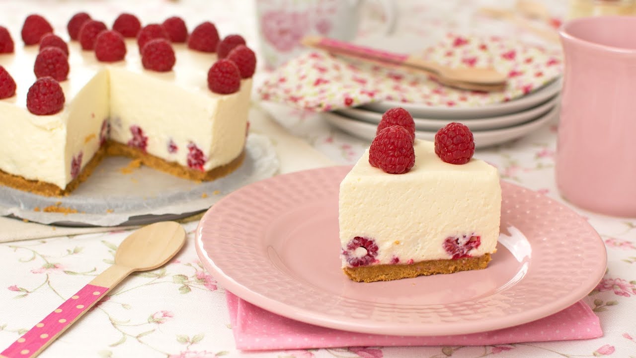 CHEESECAKE DE CHOCOLATE BLANCO Y FRAMBUESAS | SIN HORNO