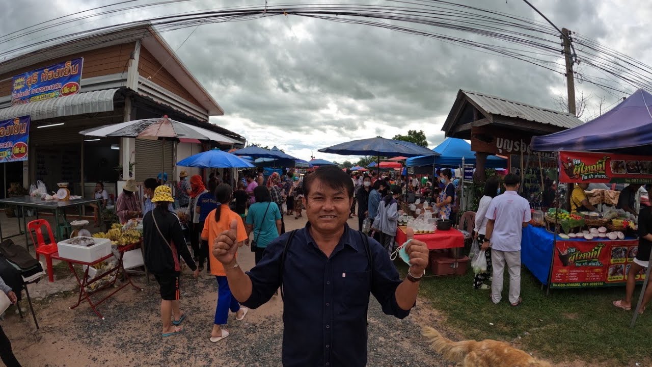 #ตลาดนัดบ้านปอภาร กับบ่าวช้างร้อยเอ็ดพากินพาเที่ยว