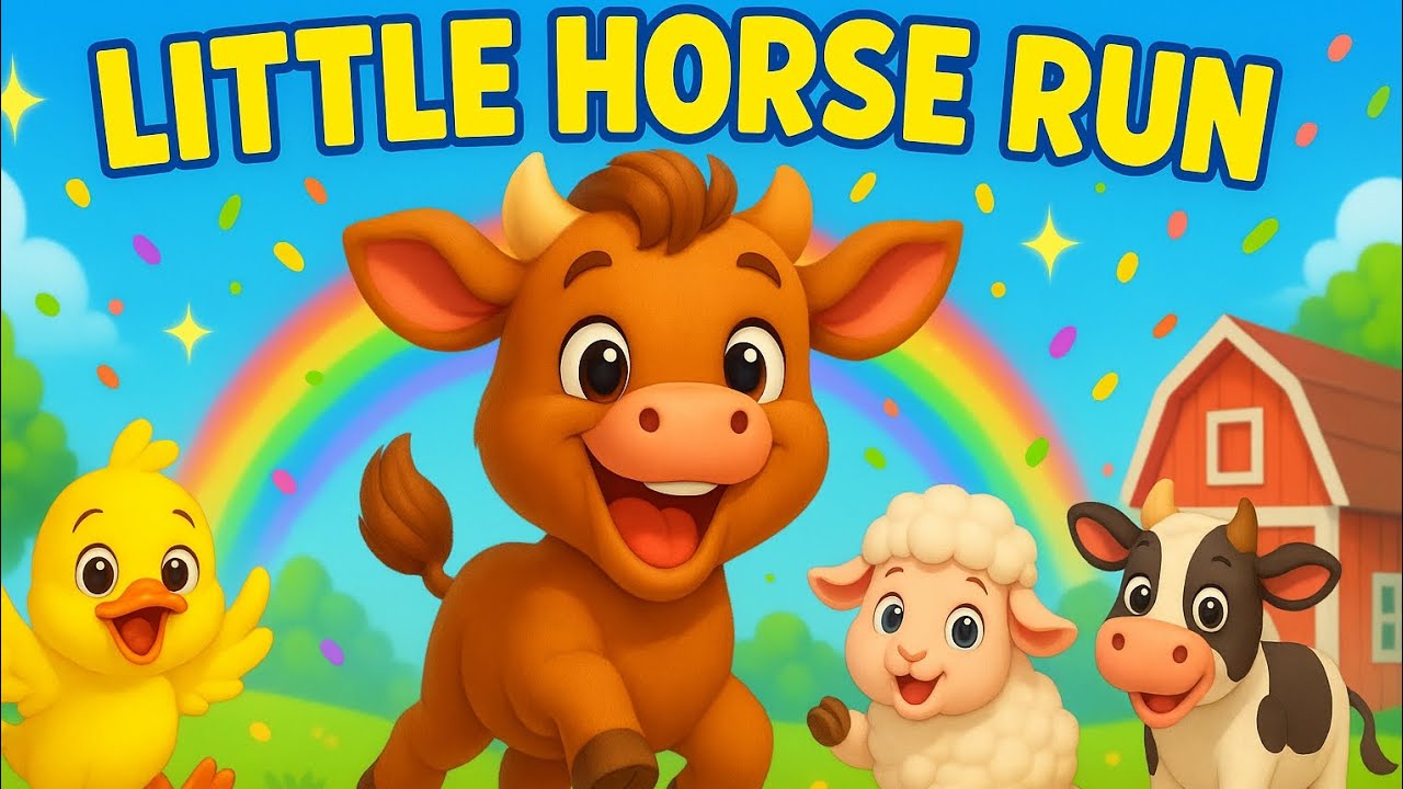 ✨ The Little Horse Run Song 🐴🌈 | Happy Running Pony for Kids!