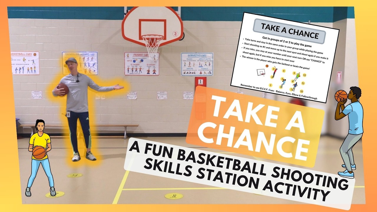 Take a Chance - A Fun Basketball Station Activity for PE Class
