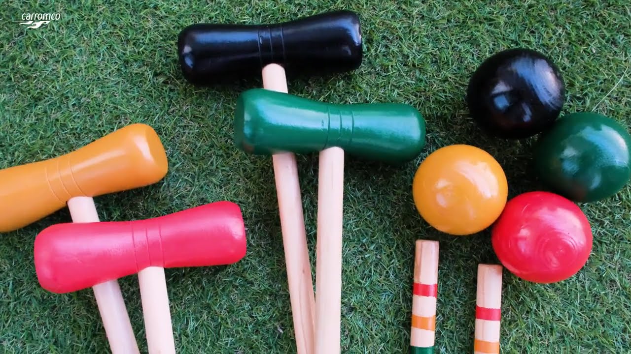 Wikinger Krocket 4er Spiel-Set BASIC-XM, Vollholz | Carromco