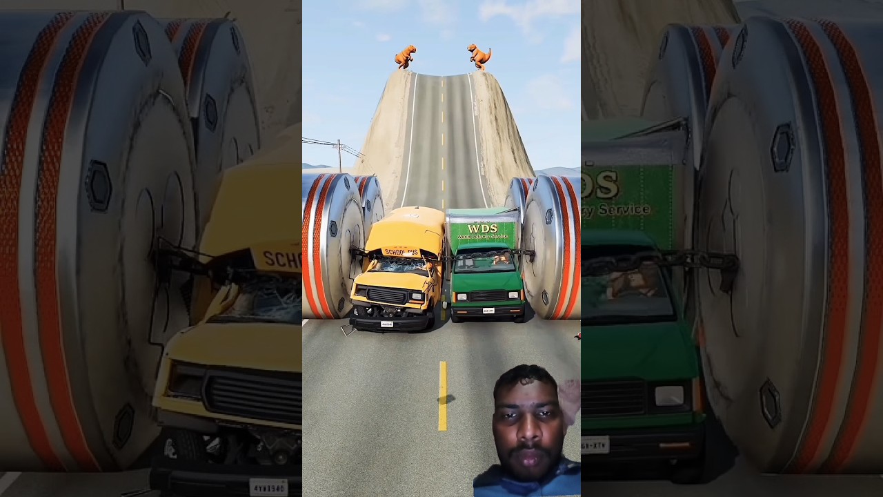 Car vs bus 🚗🚌crash game play video 