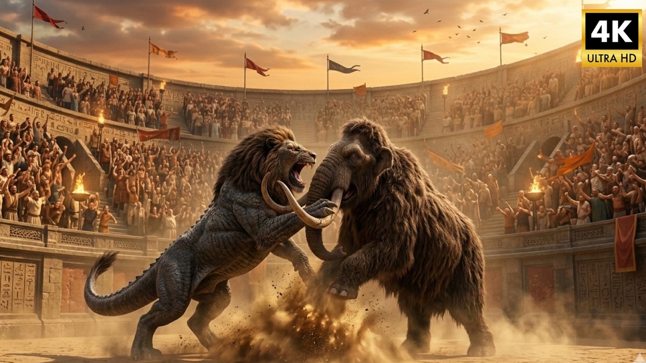 Brutus vs Mammothar: Only One Survives the Sand Arena!