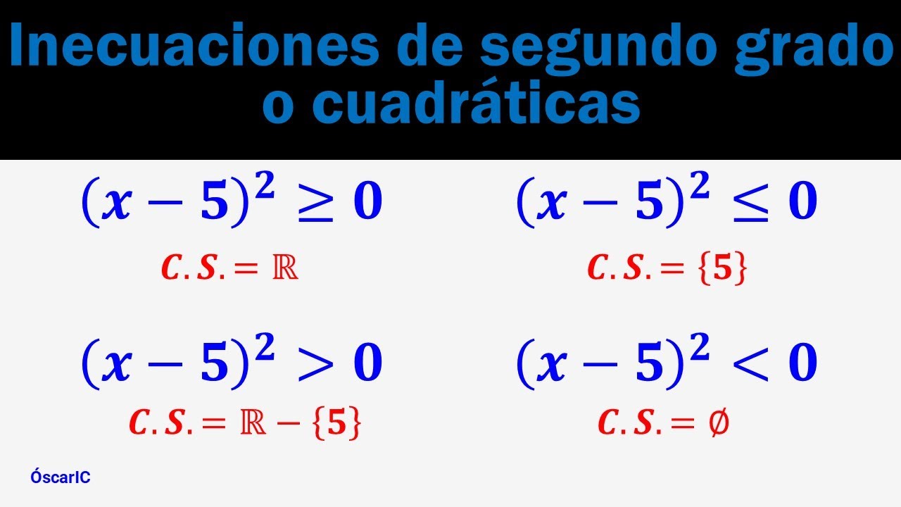 Inecuaciones de segundo grado o cuadráticas 3