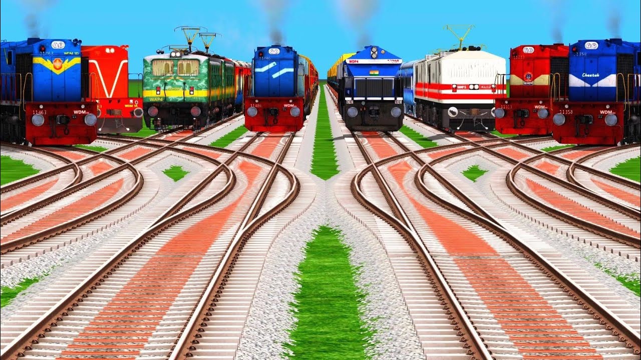 Train Crossing Railway Railroad ll diamond forked risky track ll train video game