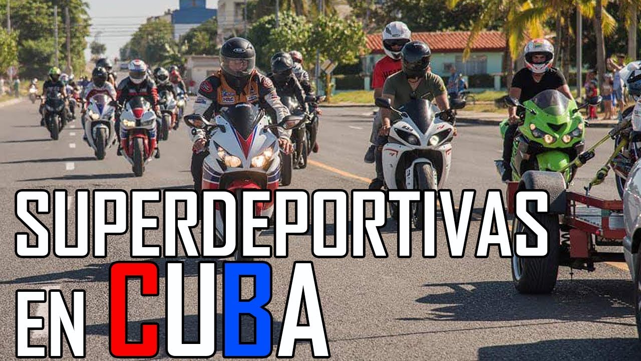 Motos de velocidad en Cuba - Exhibicion Moto 100 Cuba en Cienfuegos