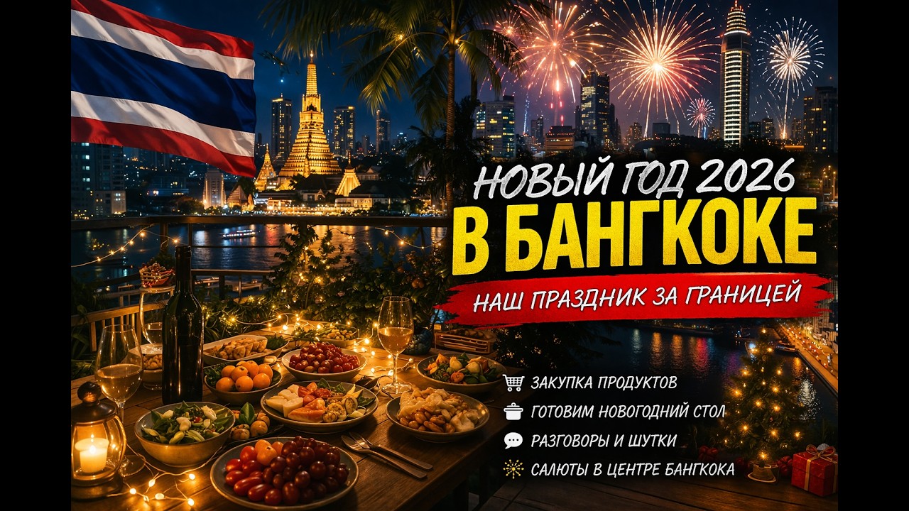 Новый год в Бангкоке | Домашний стол, разговоры и салюты