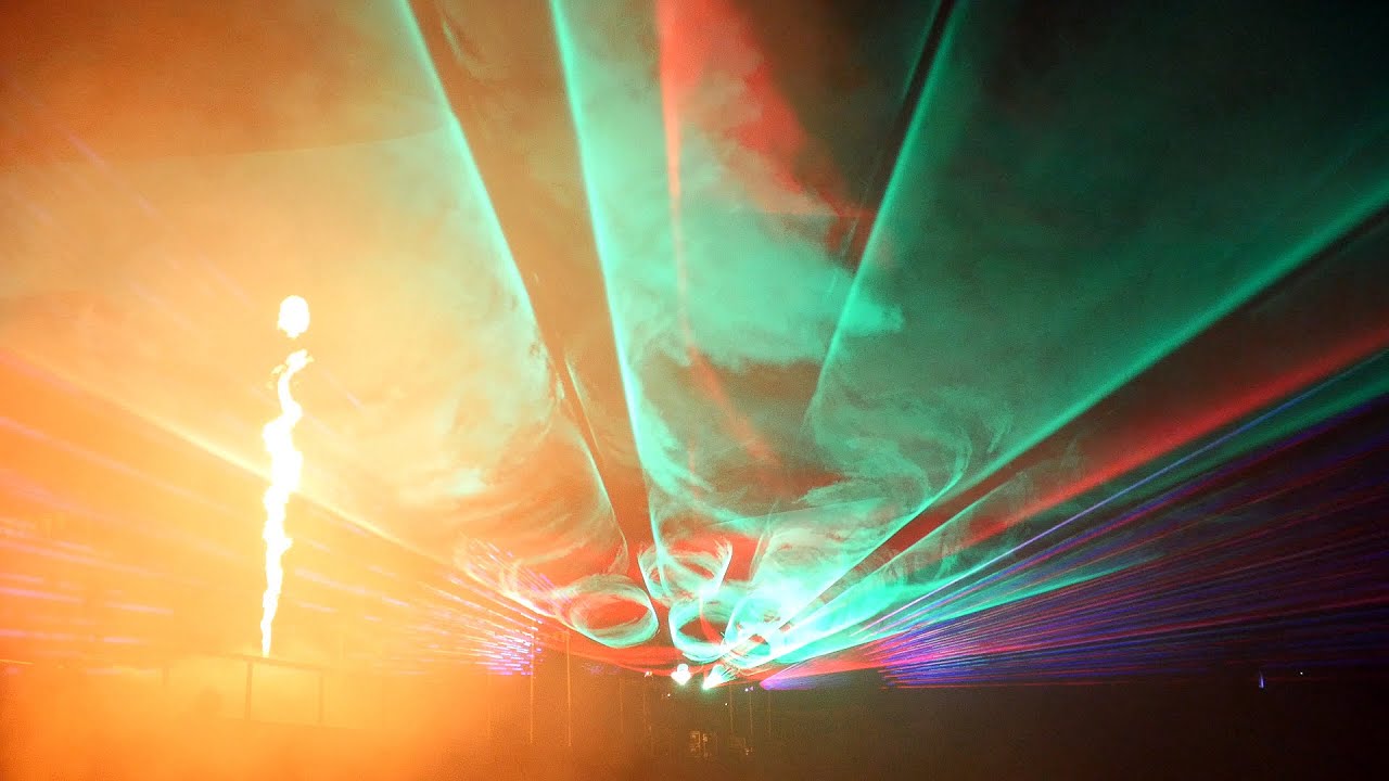 Lasershow in Scharbeutz at new Seabridge opening, 1. May 2025