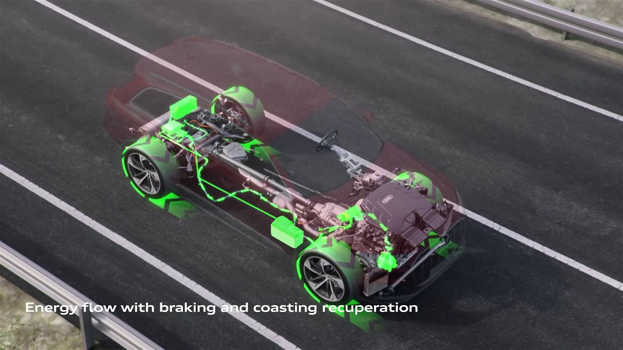 Audi Q7 48 V mild-hybrid system Animation
