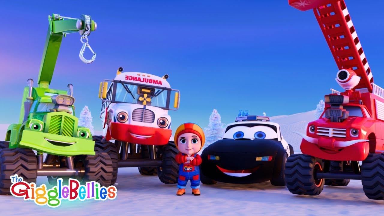 Types Of Vehicles | Fire Truck, Ambulance & Police Car | Nursery Rhymes - GiggleBellies