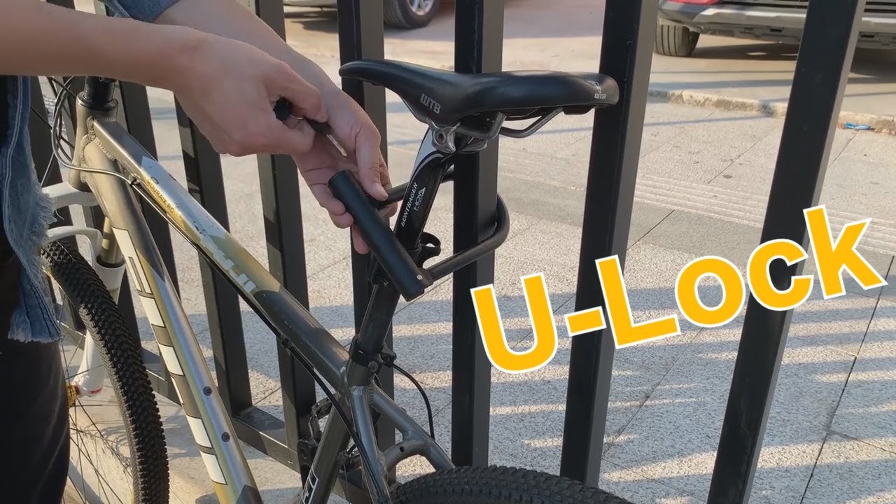 Велосипедный замок скоба с кронштейном с Алиэкспресс.Велозамок U-Lock.