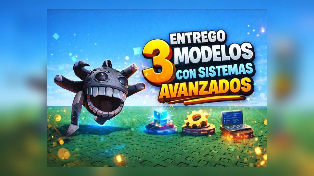 🎁 REGALO 3 MODELOS con SISTEMAS AVANZADOS para Roblox Studio | GRATIS