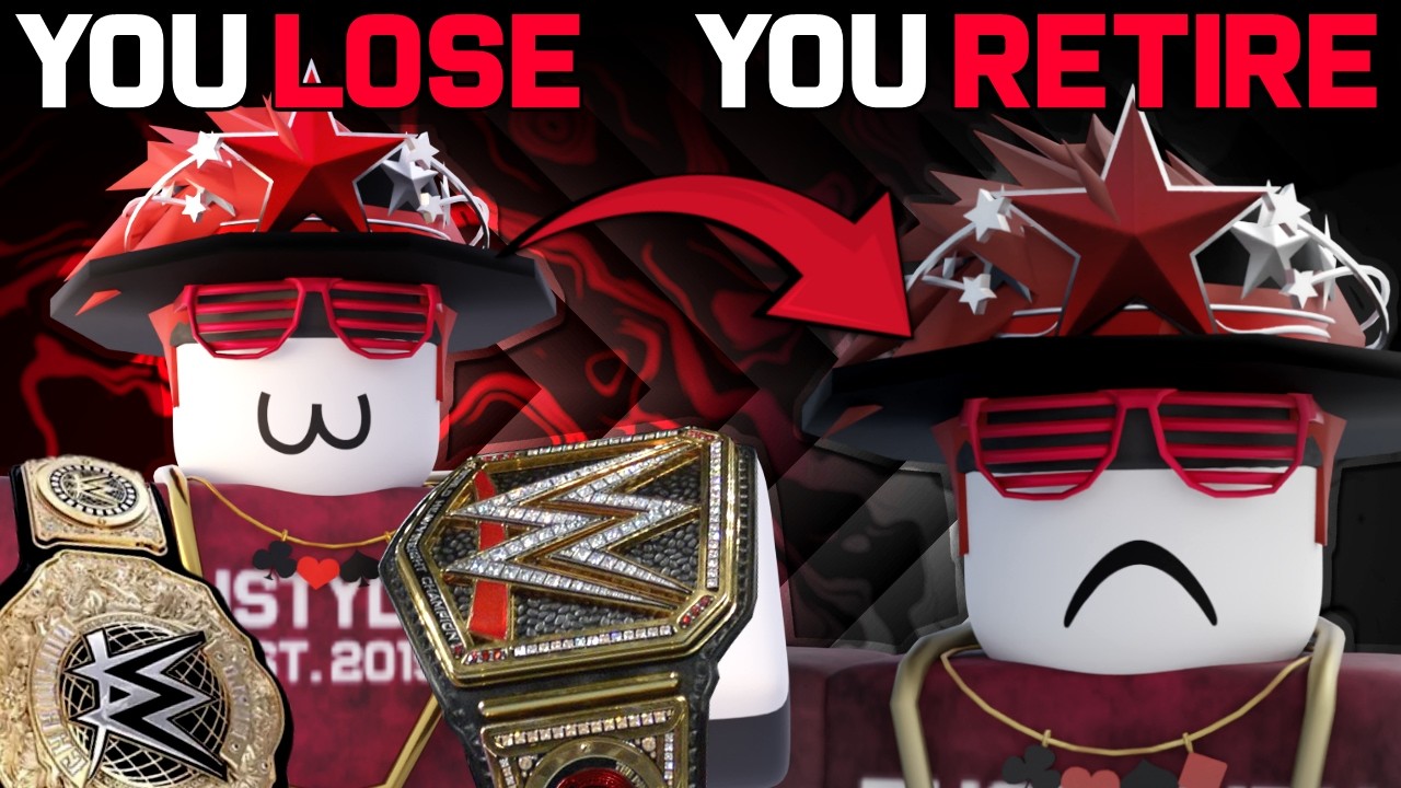 Roblox WWE, но если я проиграю, я уйду на пенсию