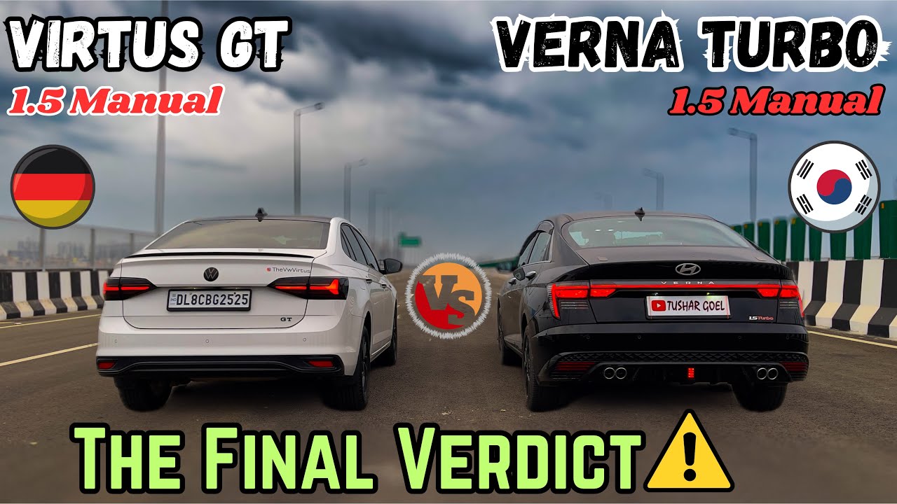 Volkswagen Virtus GT 1.5 Manual🇩🇪Vs Hyundai Verna Turbo 1.5 Manual🇰🇷 [Drag Race] Exclusive Video